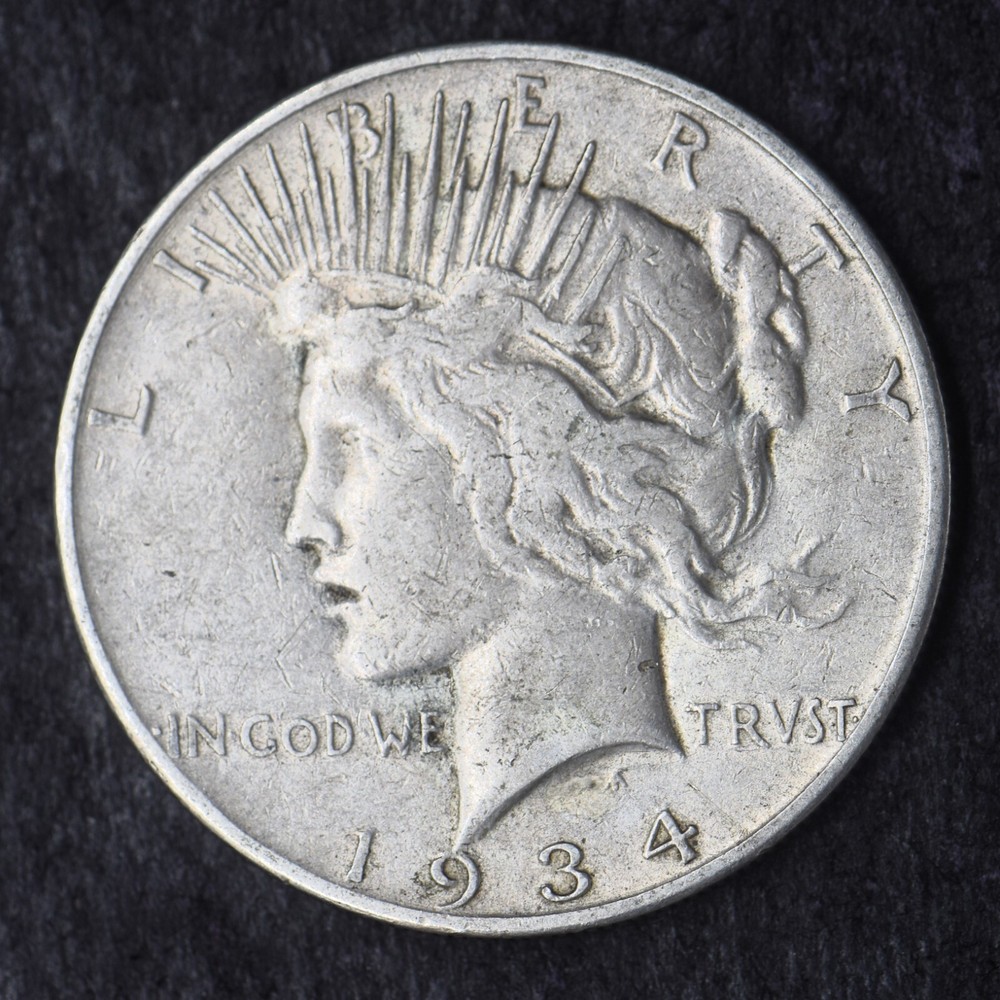 1934-S Peace Silver Dollar $1- COINGIANTS -