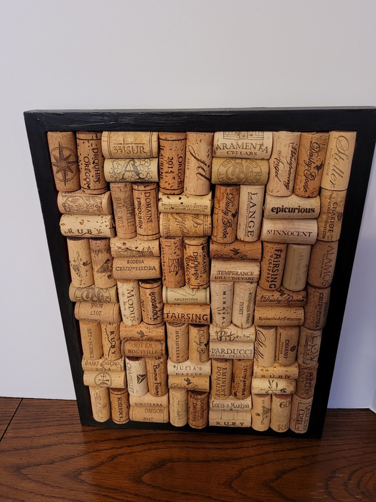 Wine Corks Tray Black Framed 11x14 Unique