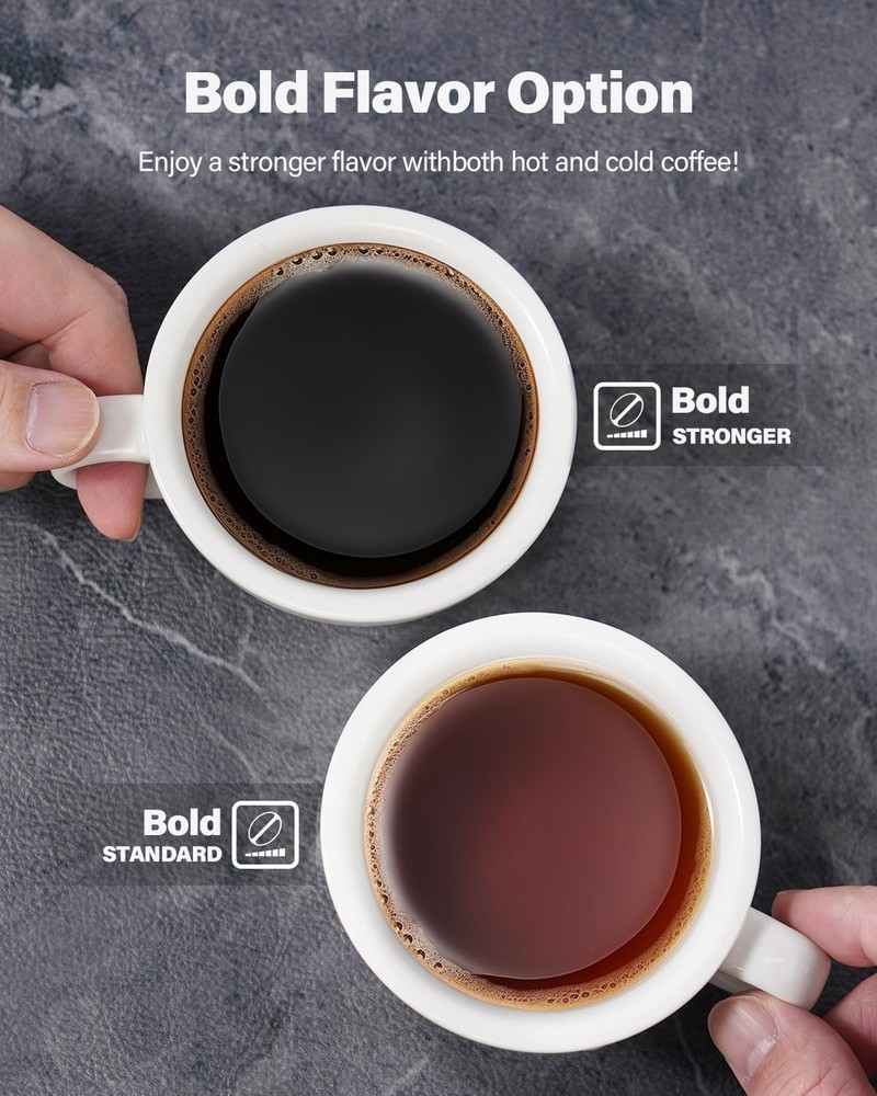 Coffee Maker for K-Cup & Grounds with 5 Brew Sizes - Fast & Efficient
