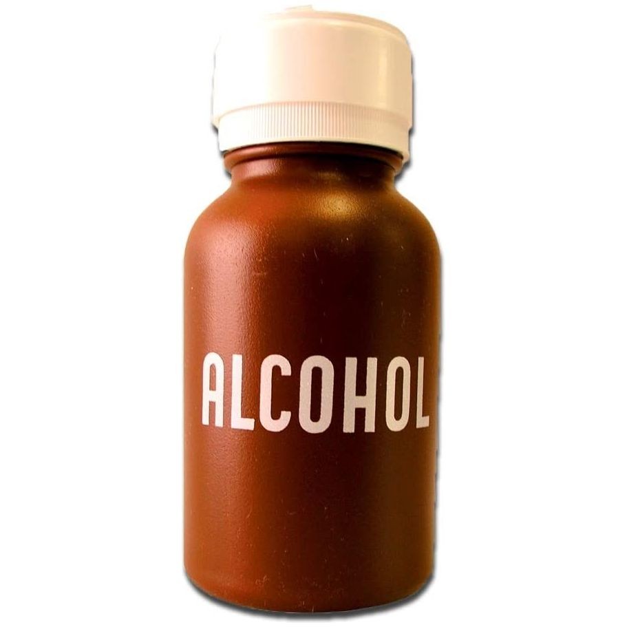 Alcohol Dispensing Bottle Amber Plastic 8oz.