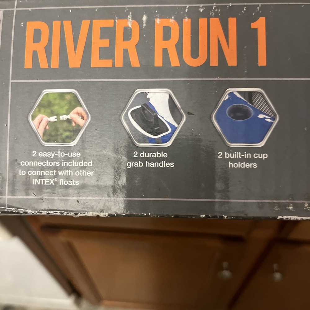 NEW Intex Aqua River Run 1 Lounge Ring Pool Float With Cup Holders 53" Diameter