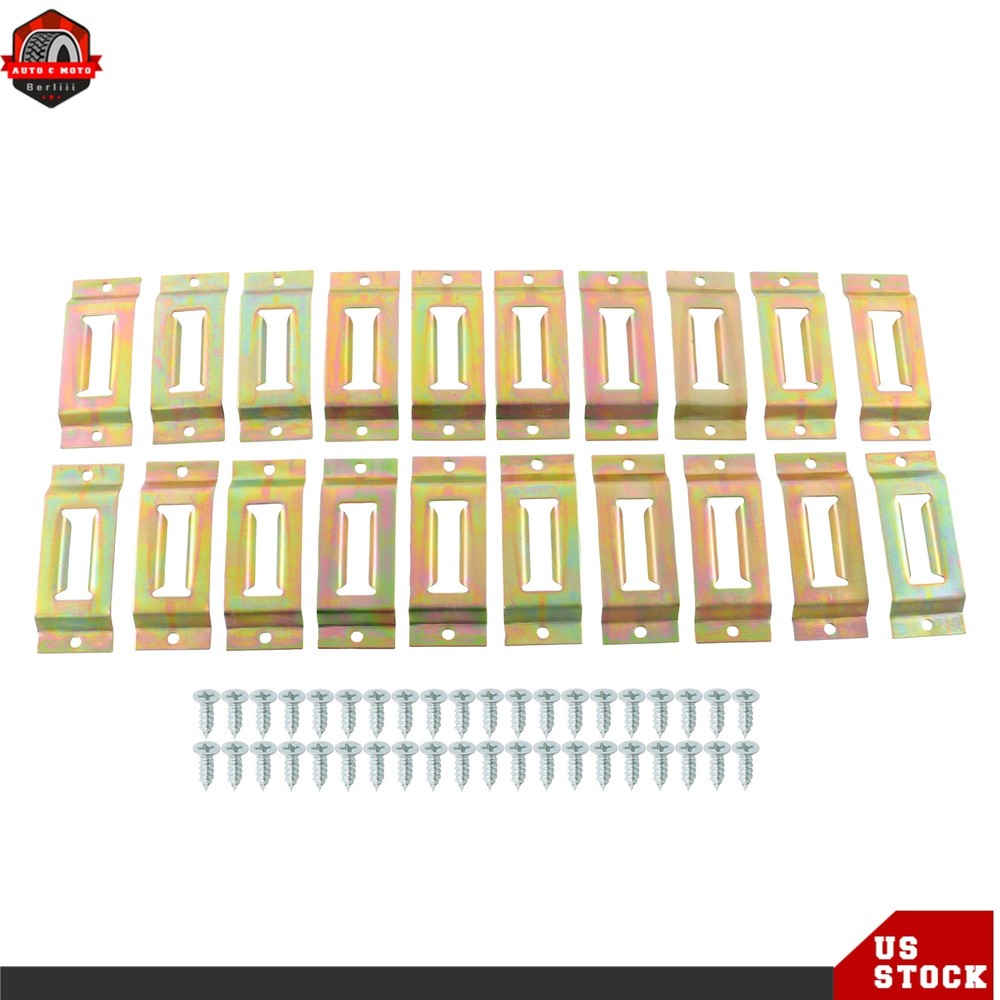 20 Pack E Track Tie Down Rail Single Slots For Trailers Trucks Galvanized Secure