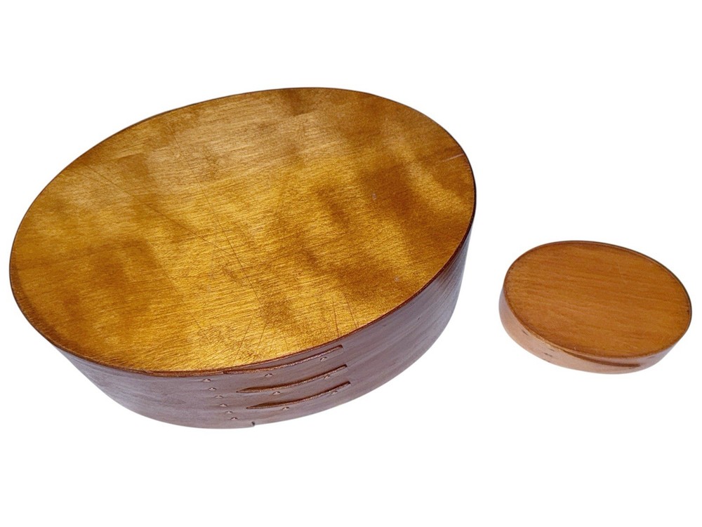 VINTAGE HANDMADE WOOD SHAKER STYLE SEWING NESTING BOXES Large Lined & Small