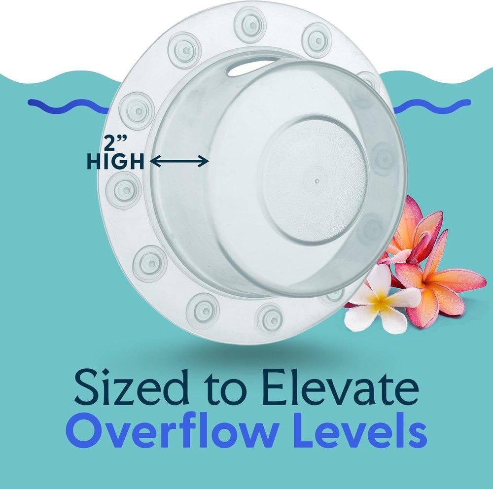 4-Inch Clear Overflow Drain Cover for Bathtubs – Elevate Your Bathing Experience