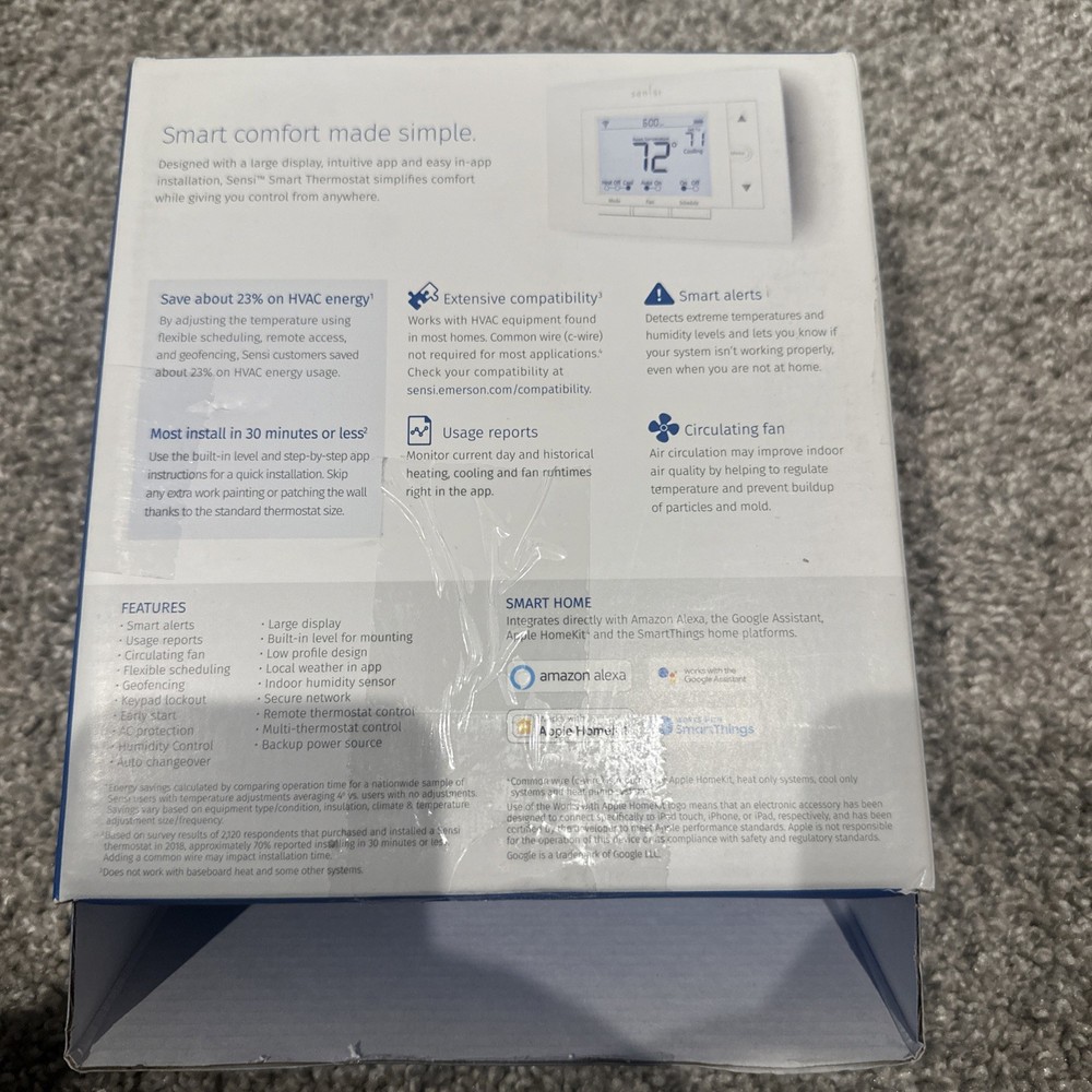 Emerson Sensi Smart Programmable Thermostat - White (ST55)