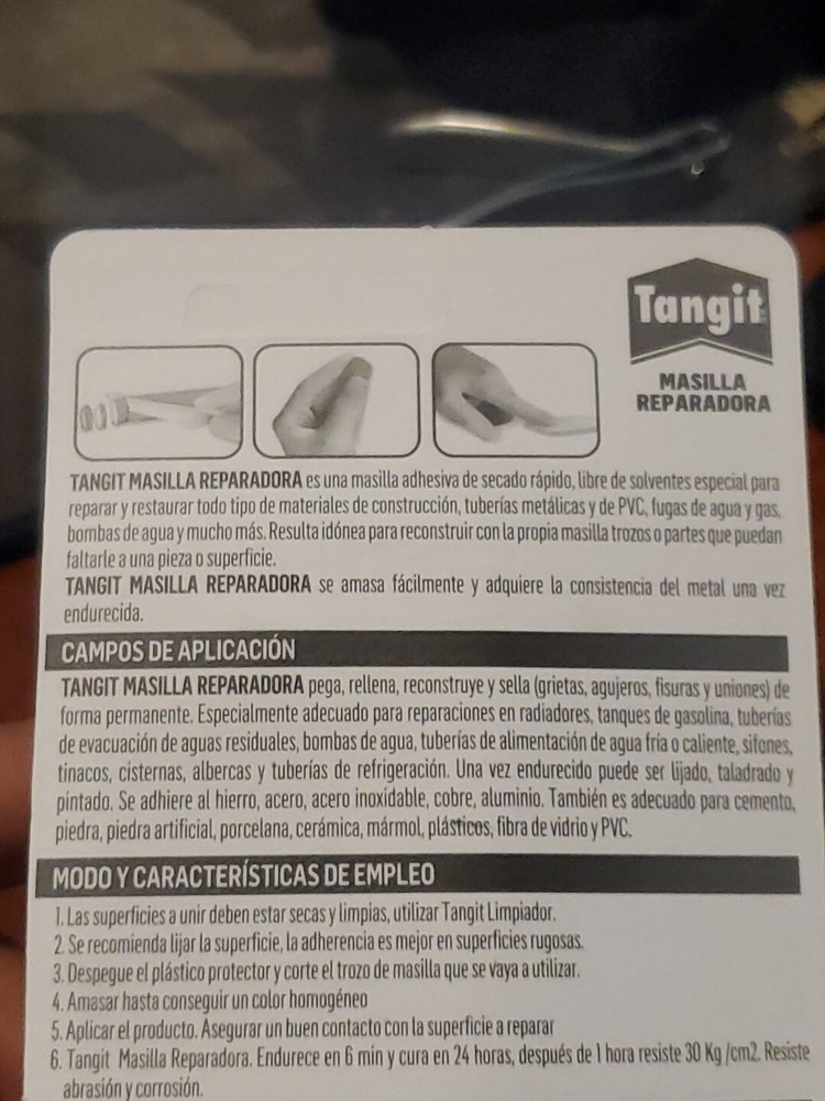 Tangit Masilla Reparadora, Repair Putty