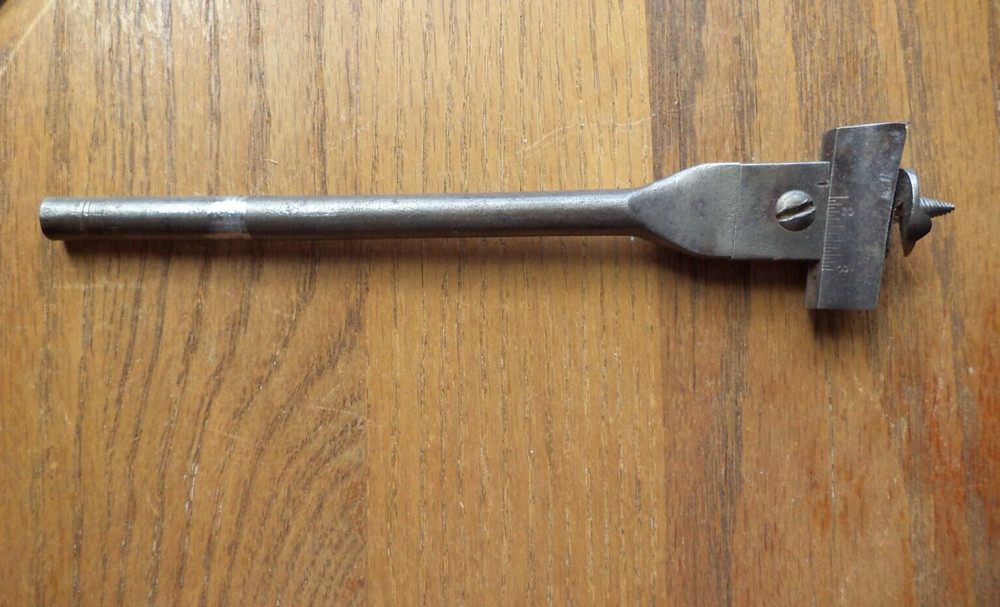 Two Vintage unbranded adjustable wood boring bit