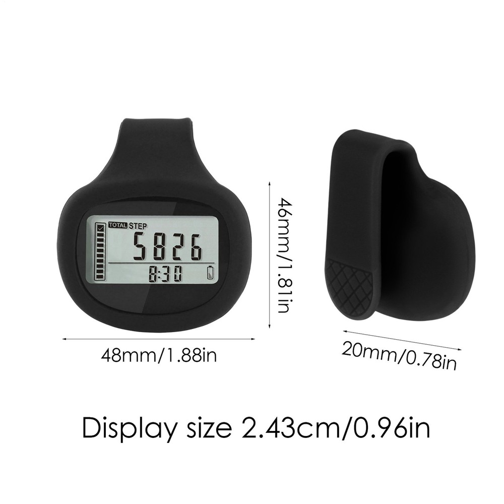 3D Pedometer For Walking LCD Display Odometer Pedometer Step Counter For Miles