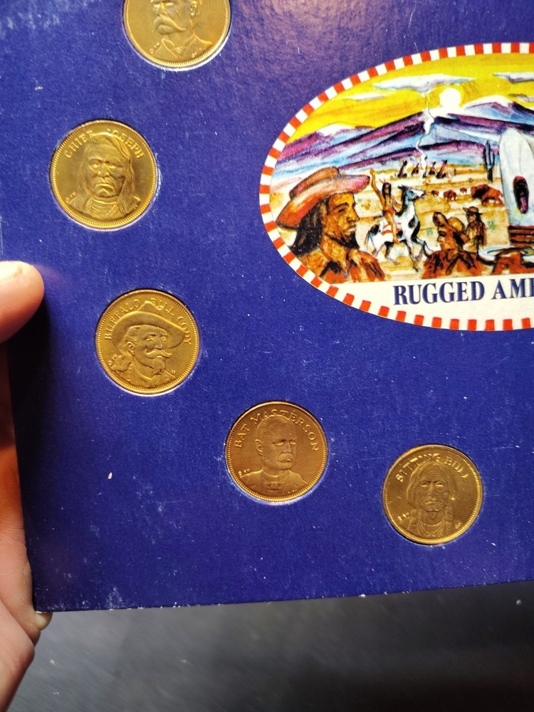 Franklin Mint 1970 Rugged Americans Coin Set Complete
