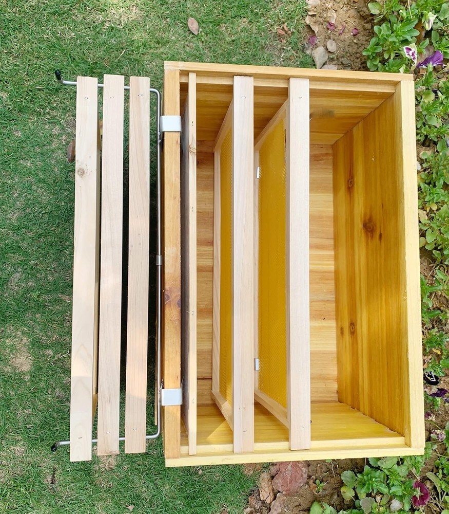 Stainless Steel Frame Holder for Beekeeping - Holds 3 Frames, Space-Saving Tool