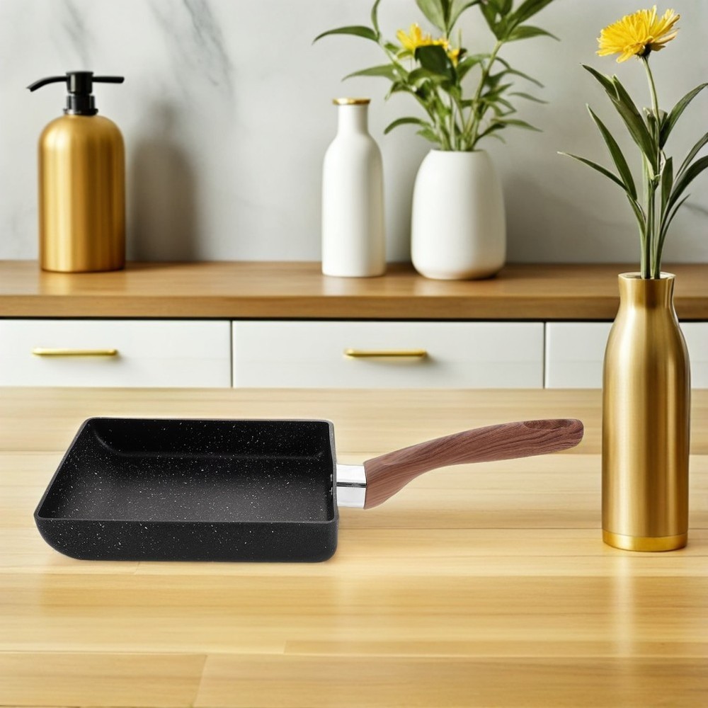 Aluminum Skillet Non-stick Copper Rectangular Frying Pan Nonstick Cookware