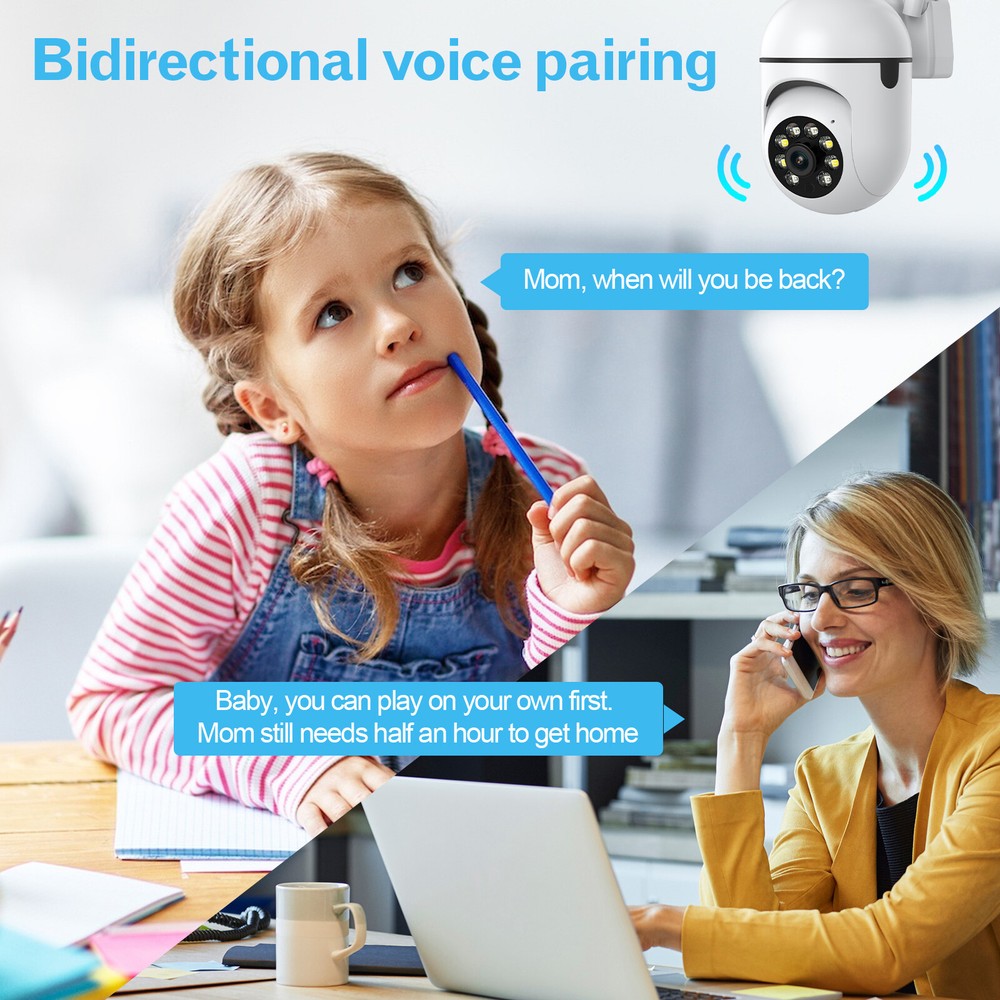 4-Pack 2.4G 1080P Wireless WiFi Security Camera System Smart Night Vision Cam