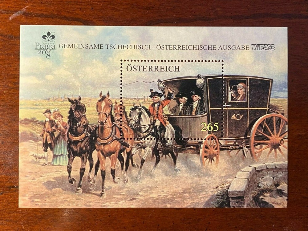 Austria #2172 - Mail Coach Souvenir Sheet