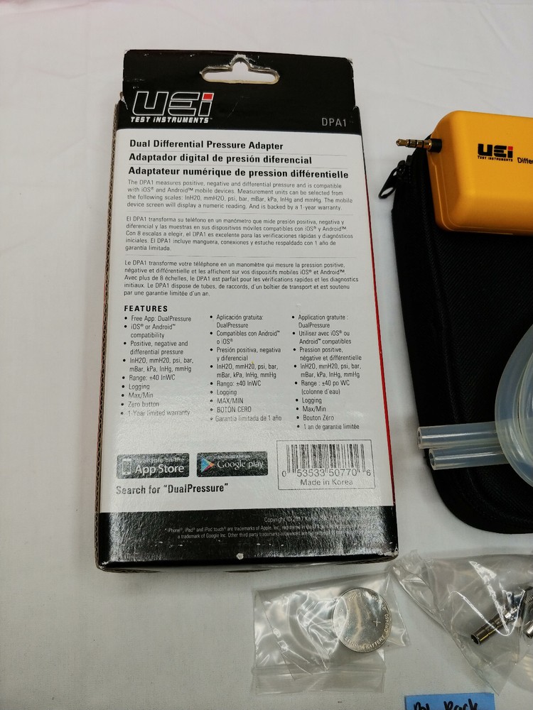 UEi DPA1 Digital Differential Pressure Adapter