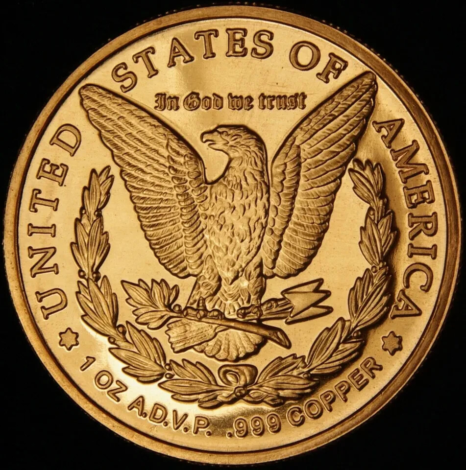 1 oz Copper Round - Morgan Dollar