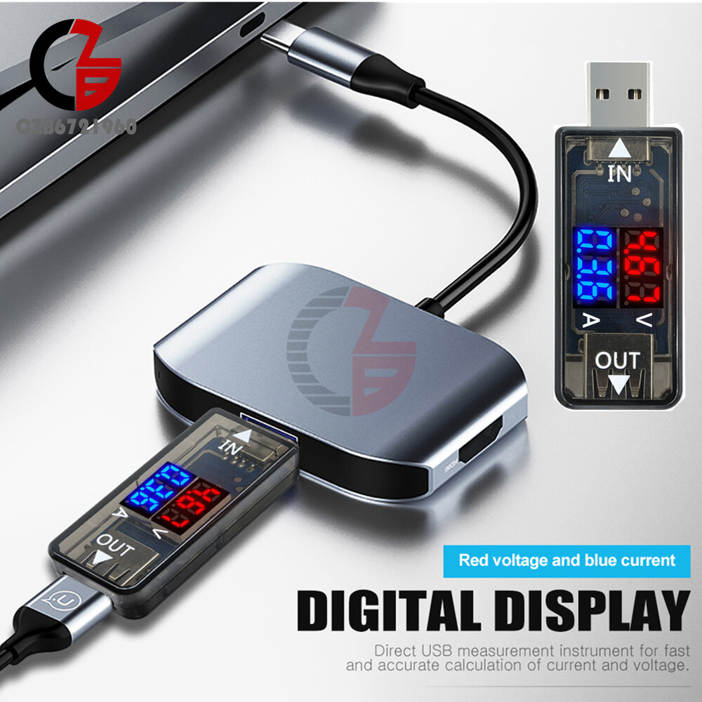 Digital Dual LED Display Tester 5V USB Current Voltage Voltmeter Power Detector