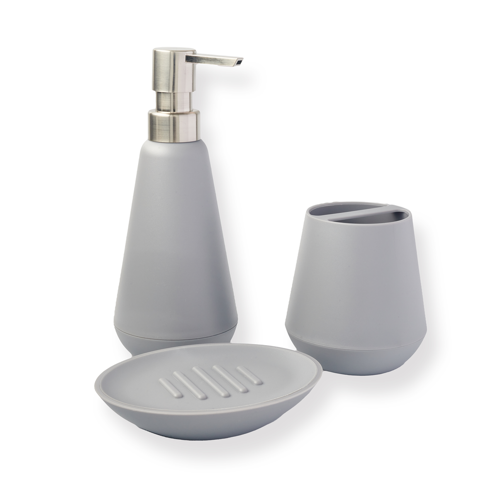 Sttelli 5-Piece Bathroom Essentials Bundle - Grey