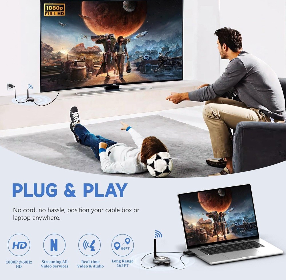 Wireless HDMI Extender Multiple Receivers