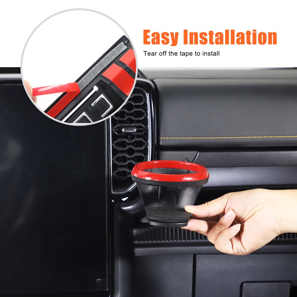 Red Navigation Right Side Beverage Cup Holder Bracket For Ford Ranger 2023+