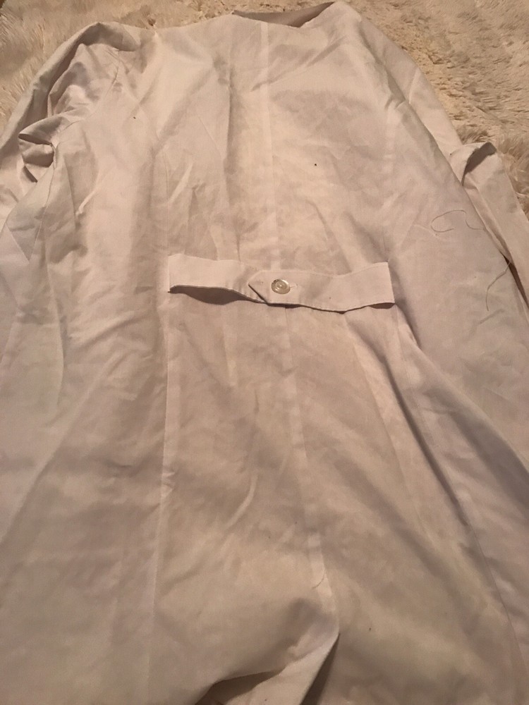 Landau White Lab Coat Size 14 Button Front