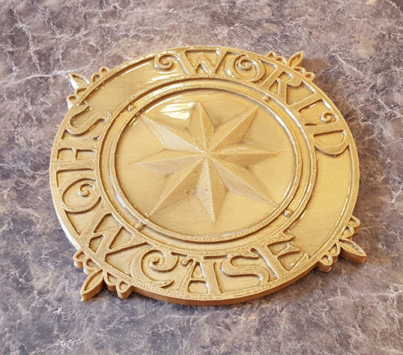 World Showcase Medallion Inspired Sign / Plaque Prop Replica