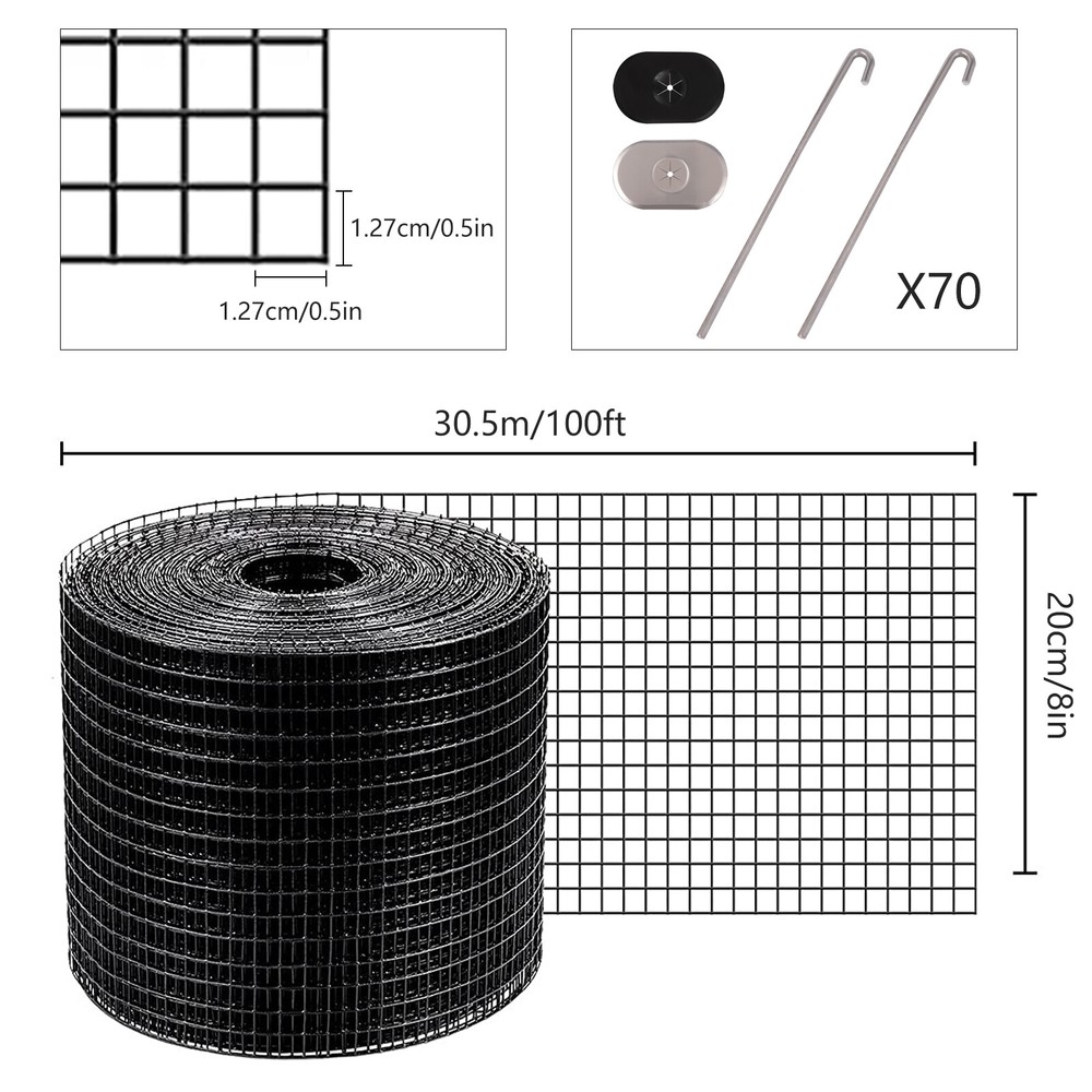 100ft Solar Panel Wire Mesh Roll & clip kit - Pigeon Bird Proofing Guard kit new