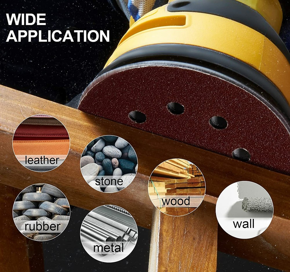 150-PACK 5 inch Sanding Discs 8-Hole Hook Loop Sander Orbital Sandpaper 40 -2000