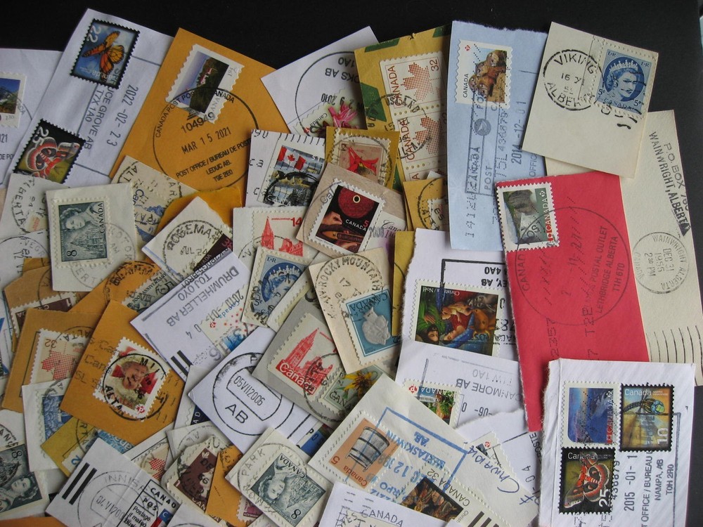 Canada 100 AB Alberta cancels mixture (duplicates, mixed condition)