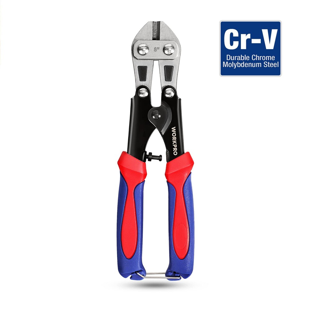 WORKPRO Mini Bolt Cutter 8-inch, Spring Loaded 8-inch/210mm, Multi-color