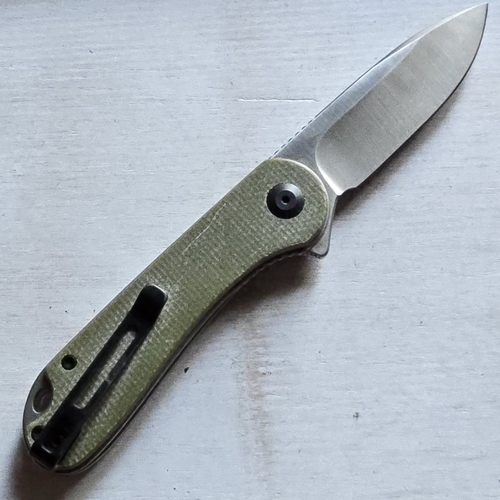 CIVIVI ELEMENTUM LINER LOCK FOLDING KNIFE PLAIN EDGE GREEN