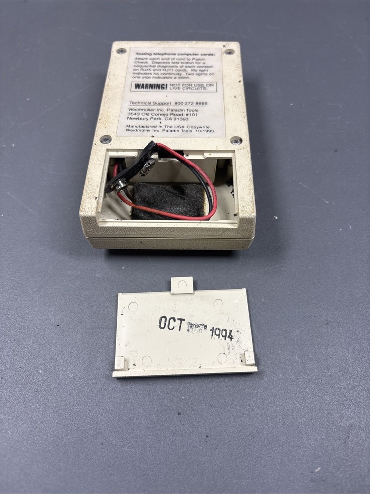 WEIDMULLER PALADIN TOOLS PATCH CHECK 1529 RJ45 RJ11 TESTER