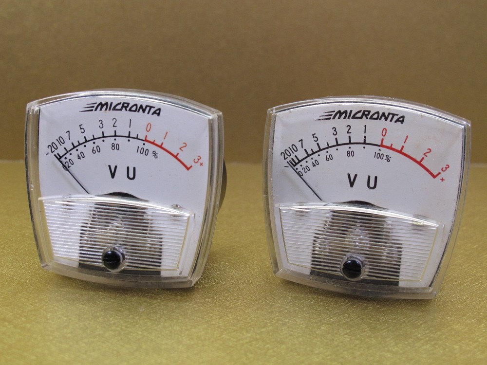 Micronta Audio VU Meter Pair Arched Top NICE!