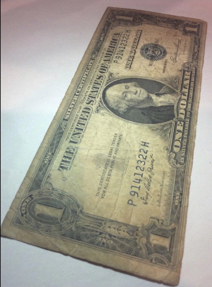 TWO Back Side Images On The Same 1935 Silver Certificate Error- One Of A Kind