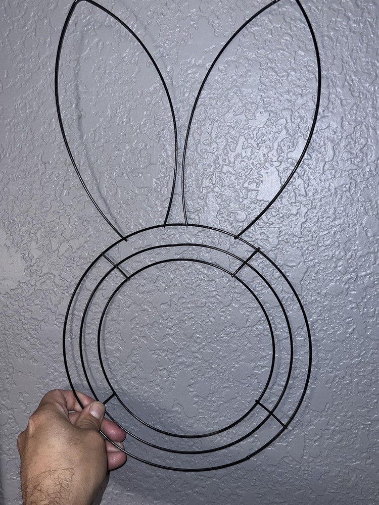 Bunny Shaped Wire Wreath Frame for Floral Craft Base