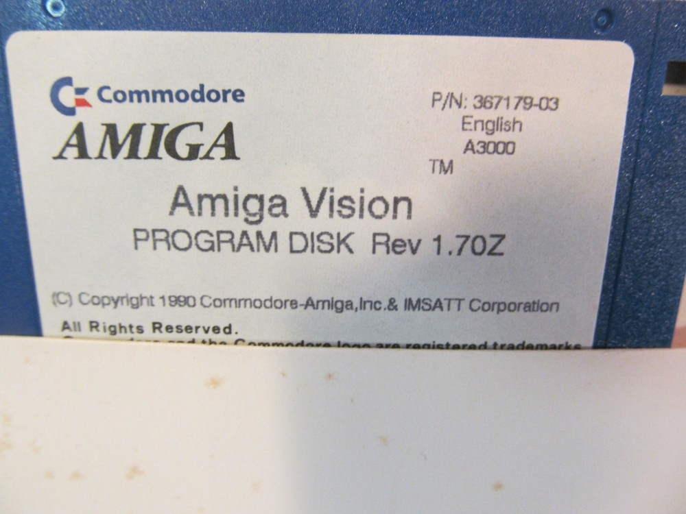 COMMODORE AMIGA AMIGA VISION PROGRAM DISKS