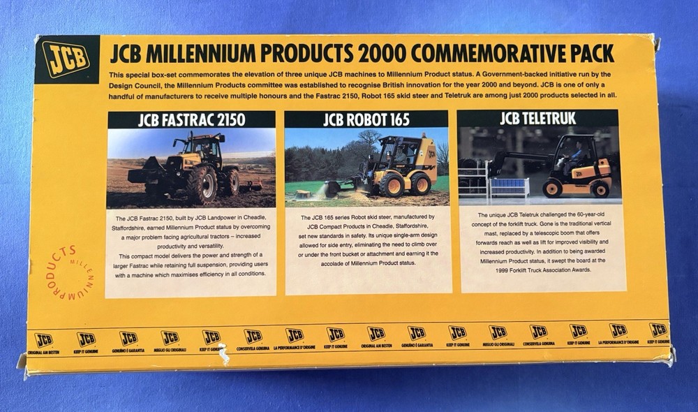 JCB Millennium Products 2000 Commemorative Pack Certificate No 4351