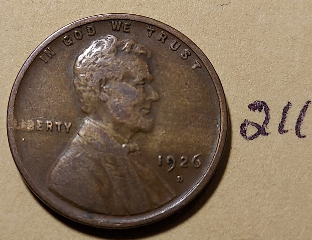 1926-D Lincoln Wheat Cent     #211