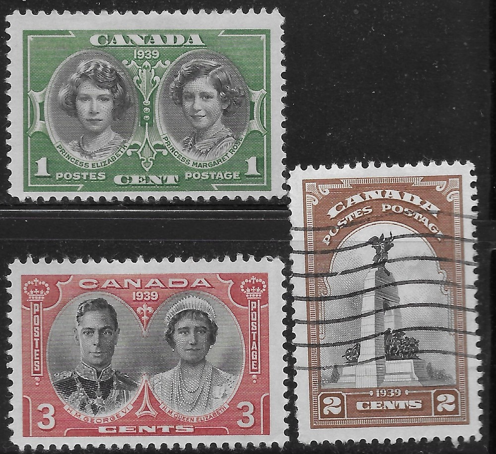 1938 CANADA Set Sc#246-248  used & MNG VF