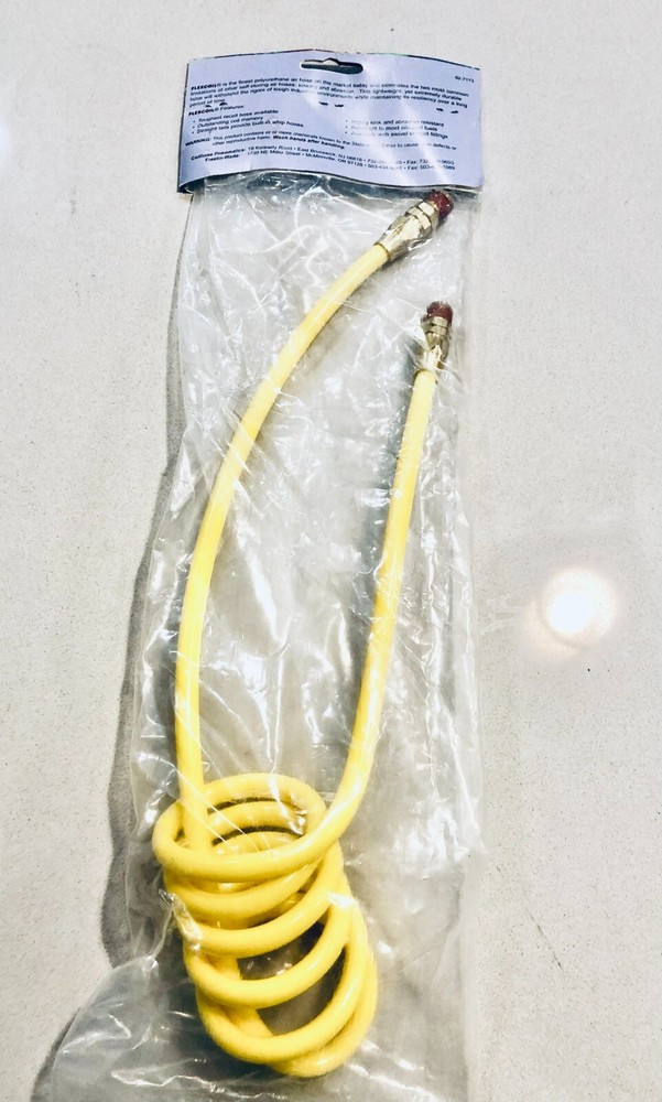 FLEXCOIL Air Hose, 5 FT, 1/4 ID, PR14-5B-Y