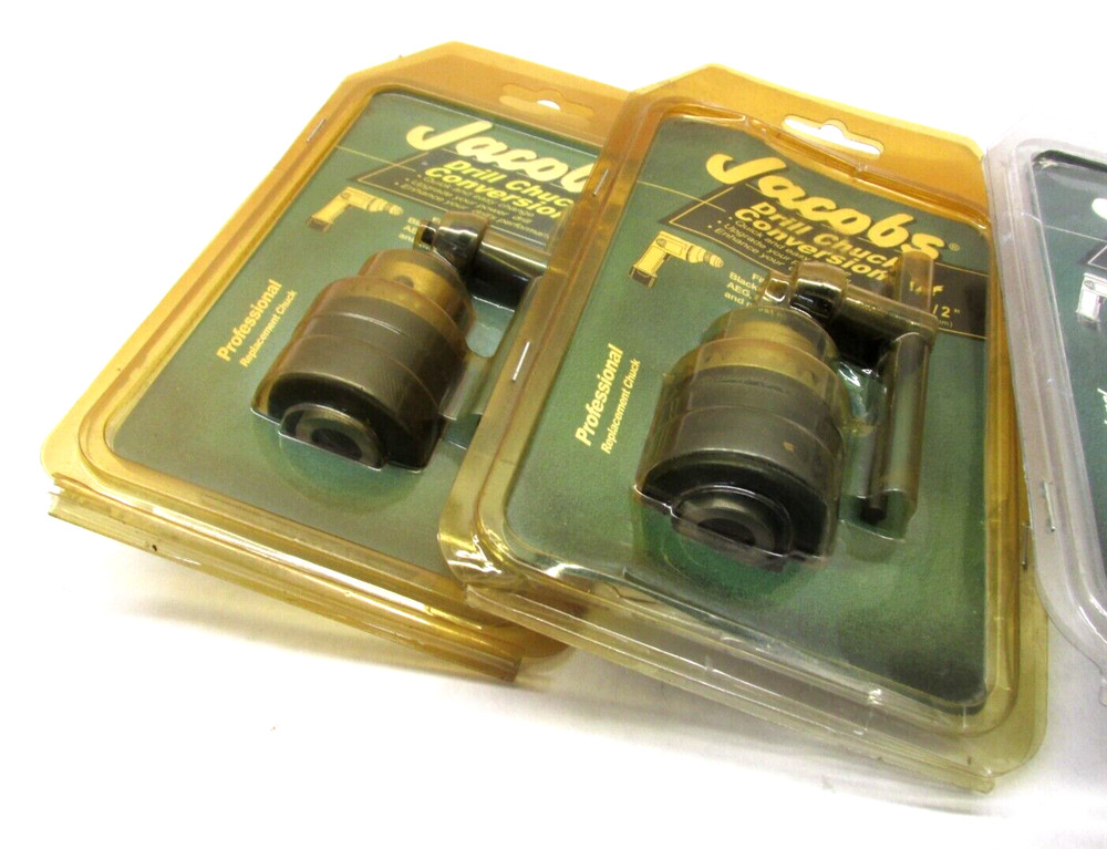 NEW! 4 JACOBS 1/2" DRILL CHUCK CONVERSION KITS w/ 1/2"-20 THREADED MOUNT - #1056