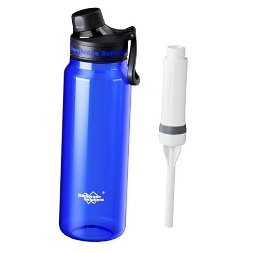 Filtered Water Bottle,  C3 Water Bottle Filter with Replaceable Blue ACFX 2