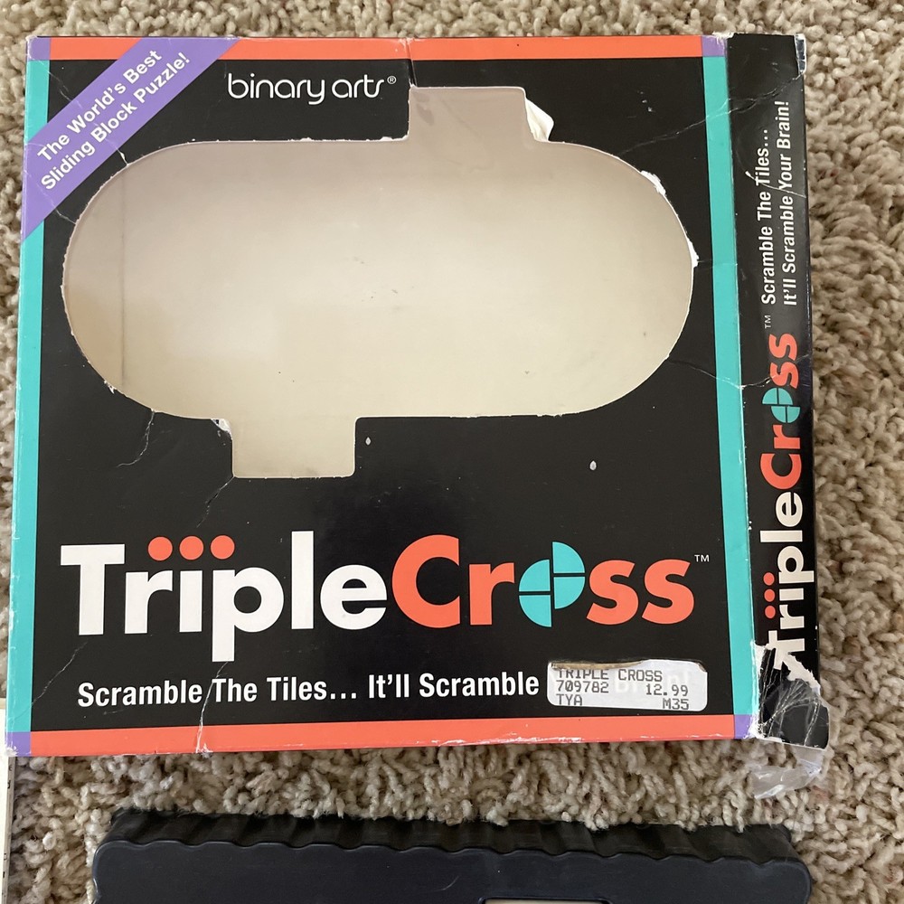 VINTAGE Triple Cross Puzzle Game COMPLETE Binary Arts 1995 Challenges Puzzles
