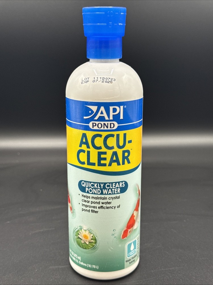 API Pond Accu-Clear Clears Pond Water 16oz Fish Safe