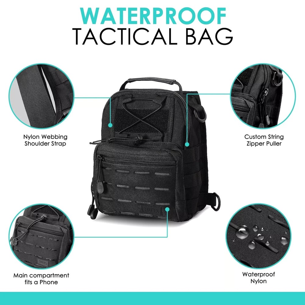 TACTICAL Compact EDC Sling Bag - Concealed Carry Shoulder Bag for Range