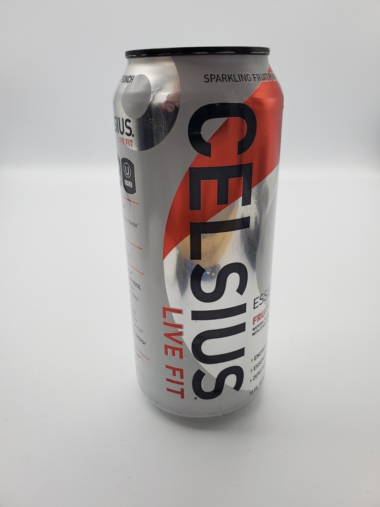 Celsius Essentials Live Fit Sparkling Fruit Punch Celsius Fruit Burst 16oz Can