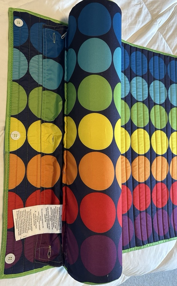Beach Or Resting Mat with Neck Roll & Carrier Strap. Washable