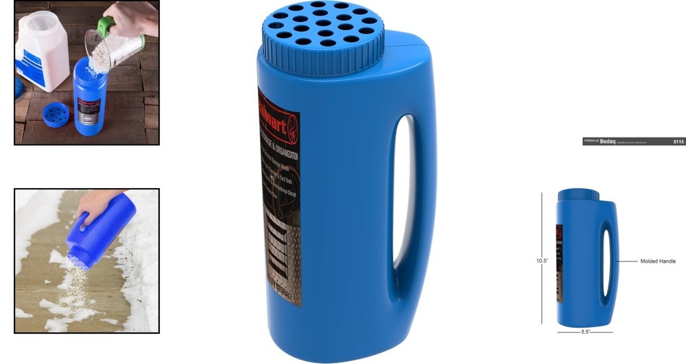 Multipurpose Salt and Seed Spreader - 2.3L Handheld Tool for Efficient Gardening