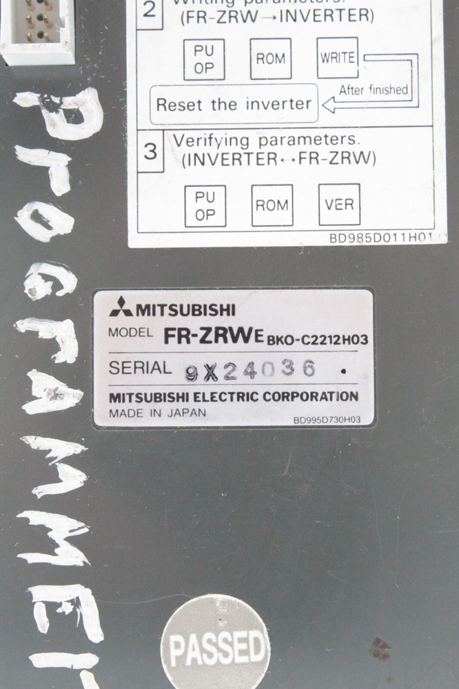 Mitsubishi FR-ZRWE Parameter Unit