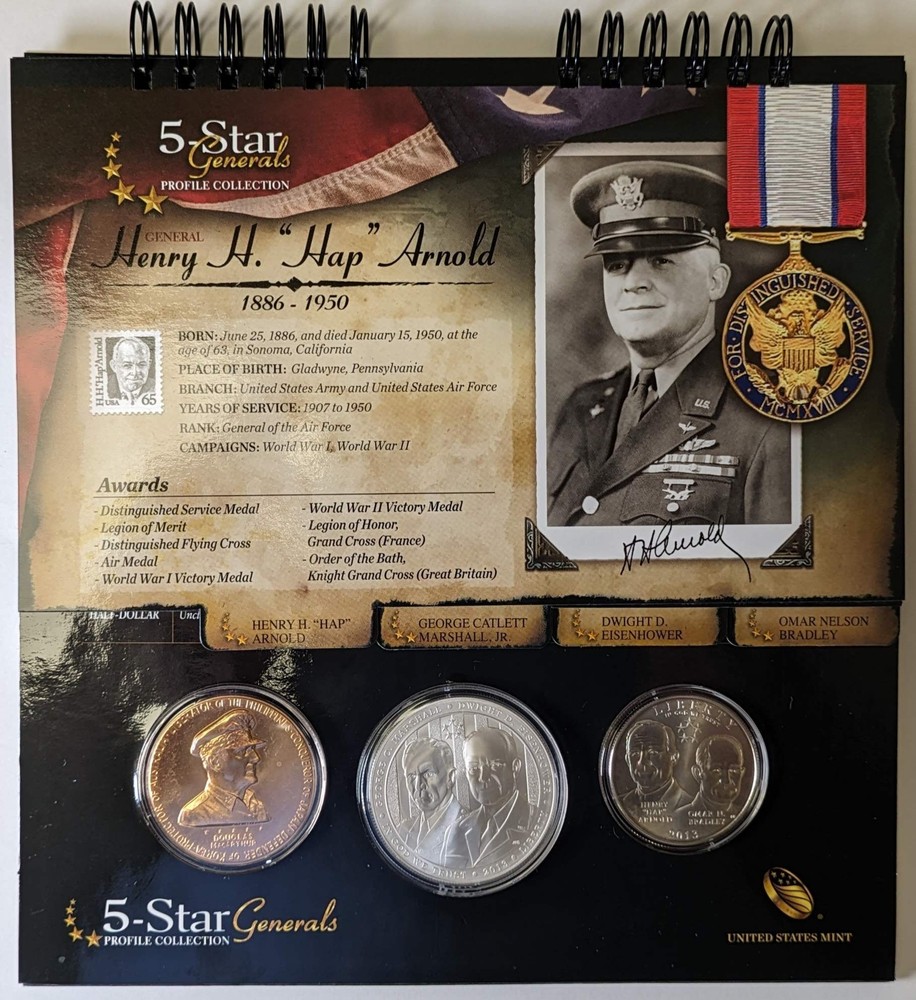 2013 $1, 50c 5 Star Generals Profile Set Mint
