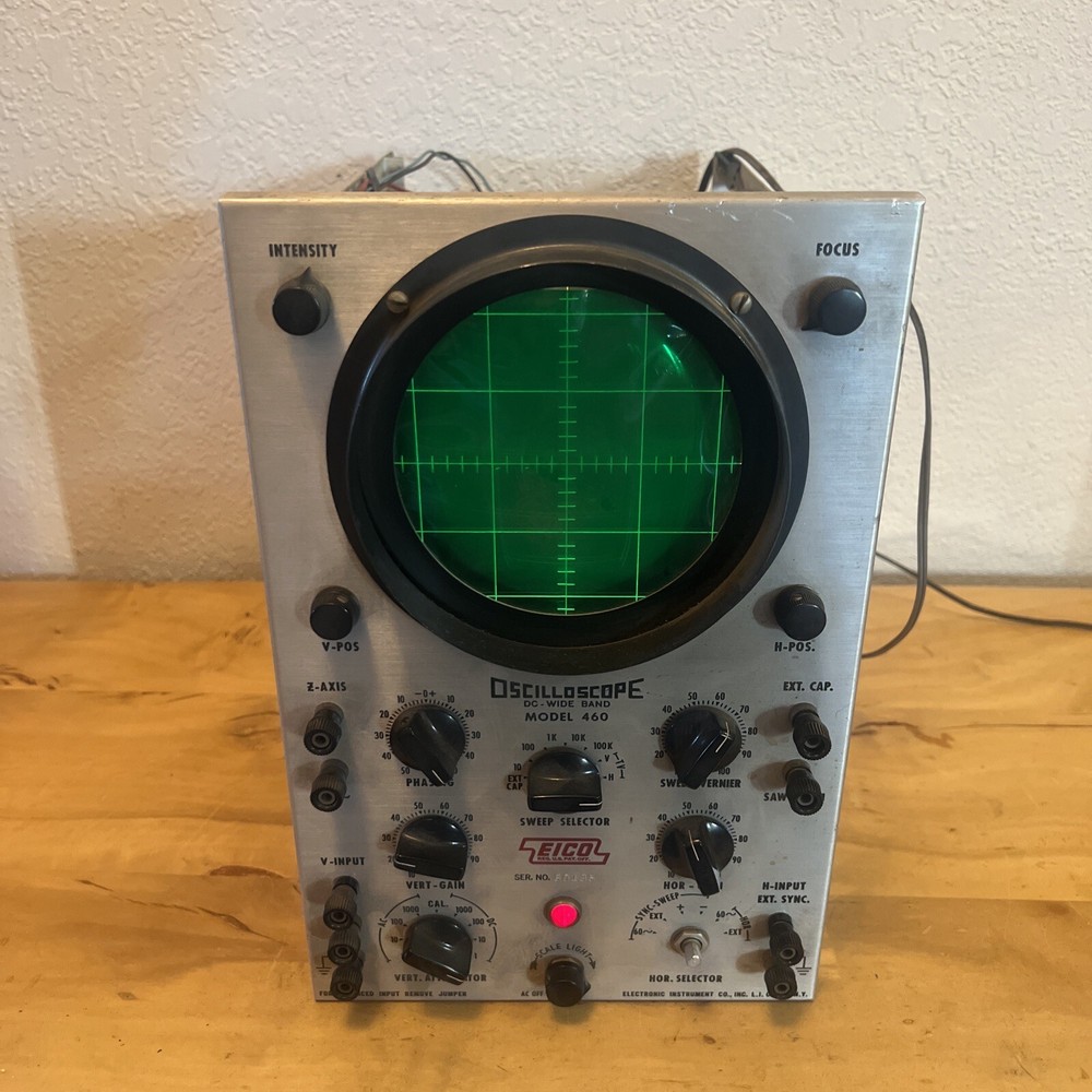 Vintage EICO Model 460 Oscilloscope DC Wide Band - Untested